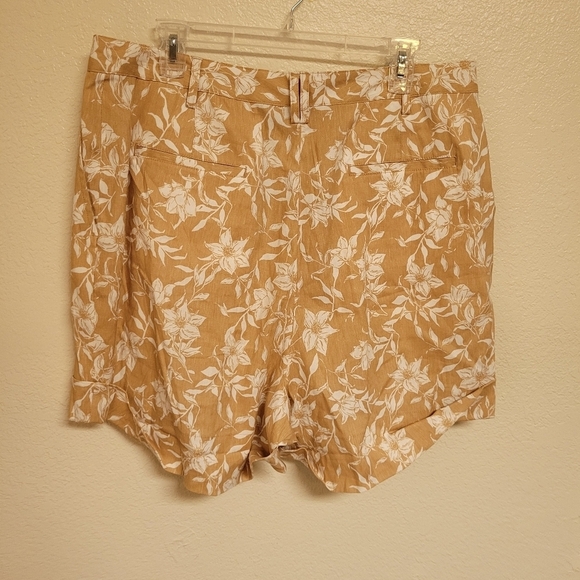 Rag and Bone Ivy Print Tan Linen Blend Shorts - Picture 7 of 7